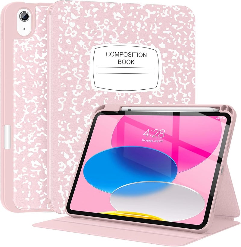 Supveco Case for iPad (A16) 11th Generation 11 inch (2025),iPad 10th Generation 10.9 inch (2022) with Pencil Holder-[Auto Wake/Sleep],Premium Folio Stand Case with Soft TPU Back Cover-Pink - Image 1